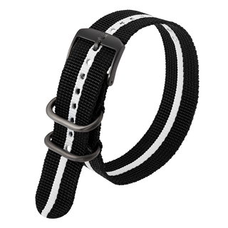 Luminox Webbing NATO style Watch Band - Black / White 23 mm Strap | Luminox  Australia