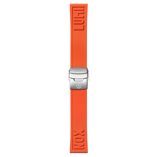 FPX.2406.35Q.K Luminox Genuine Rubber Strap - Orange 24mm