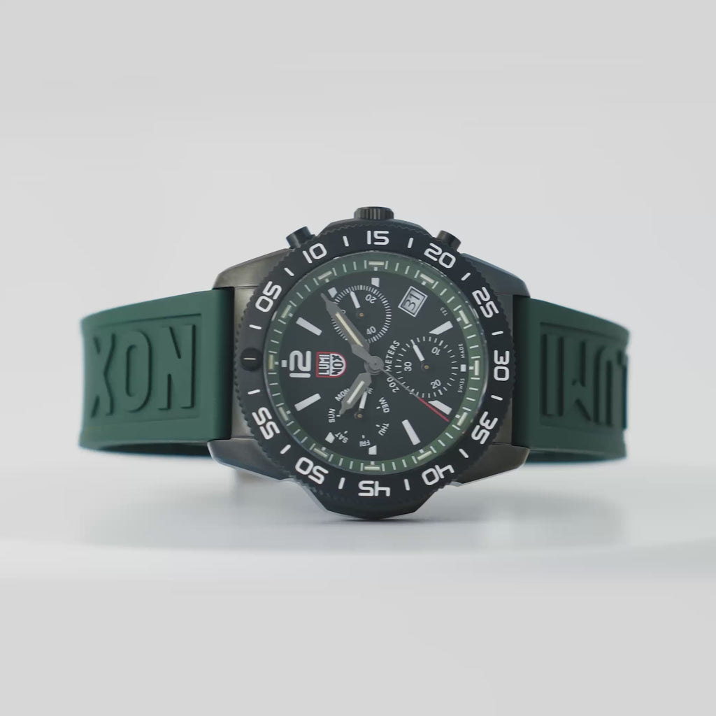 Pacific Diver Chronograph, 3140 Series Green 44mm Watch - XS.3147