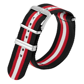 Luminox Webbing NATO style Watch Band - Black / Red / White 23 mm Strap | Luminox  Australia