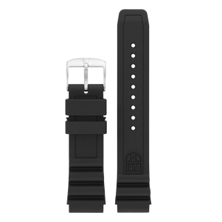 Luminox Navy Seal Rubber Watch Strap - Black 22mm